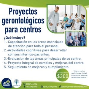 Proyectos gerontológicos para centros